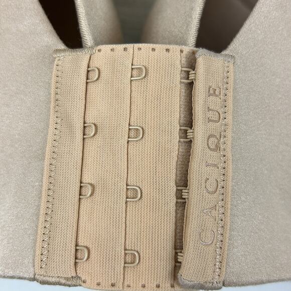 Cacique Women’s Plus 40F Beige Full Coverage Plunge Padded Bra NEW - Picture 5 of 6